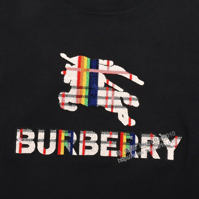 Burberry專櫃巴寶莉2023SS新款牙刷繡T恤 男女同款 tzy2806